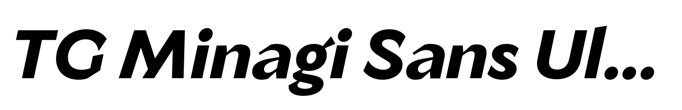 TG Minagi Sans Ultra Bold Oblique